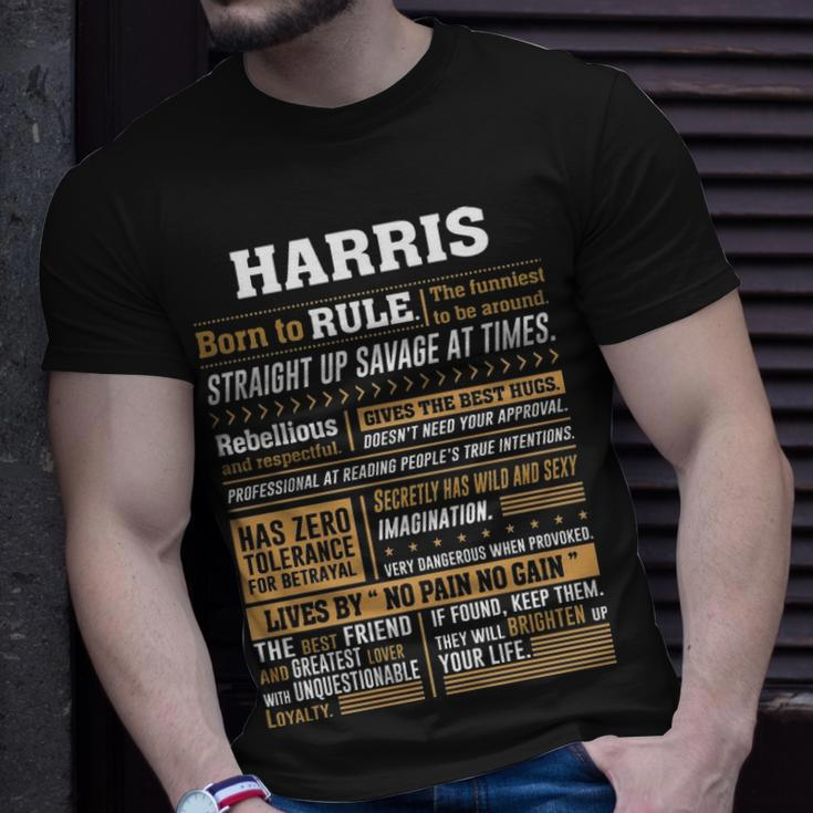 Harris Name Gift Harris Born To Rule V2 Unisex T-Shirt Gifts for Him