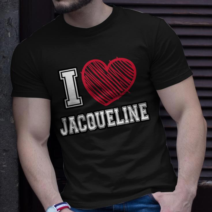I Heart Jacqueline First Name I Love Jacqueline Personalized T-Shirt Gifts for Him