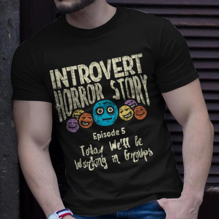 Horror Story Introvert Shy Antisocial Quote Creepy Halloween Halloween T-Shirt Gifts for Him
