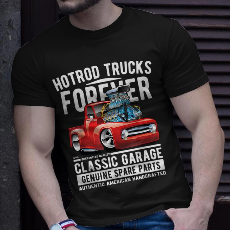 Hotrod Trucks Forever Cartoon Classic Truck Design Unisex T-Shirt Gifts for Him