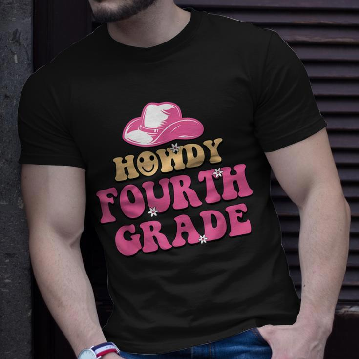 Howdy 4Th Grade Teachers Kids Parents Cowboy Cowgirl Unisex T-Shirt Gifts for Him