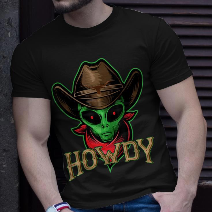 Howdy Alien Cowboy Funny Halloween Costume Space Lover Unisex T-Shirt Gifts for Him