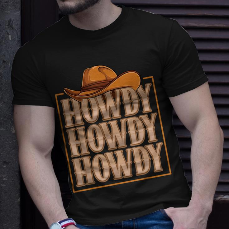 Howdy Cowboy Cowgirl Western Country Rodeo Southern Men Boys Unisex T-Shirt Gifts for Him