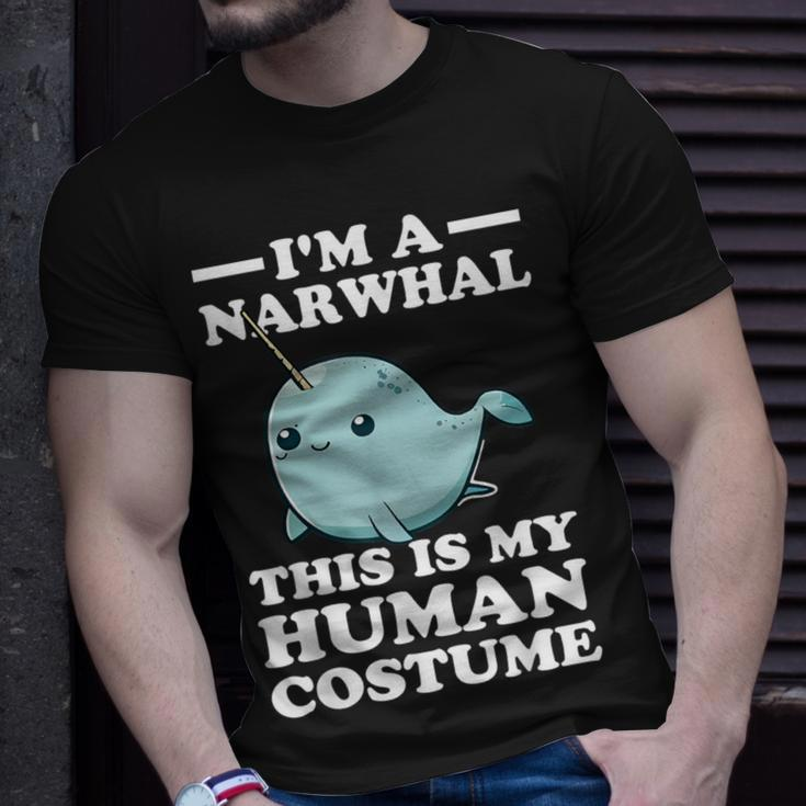 This Is My Human Costume I'm A Narwhal Halloween Toddler T-Shirt Gifts for Him
