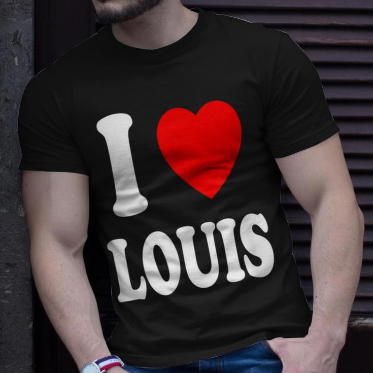I Heart Love Louis Cute Matching Couple Spouse Unisex T-Shirt Gifts for Him