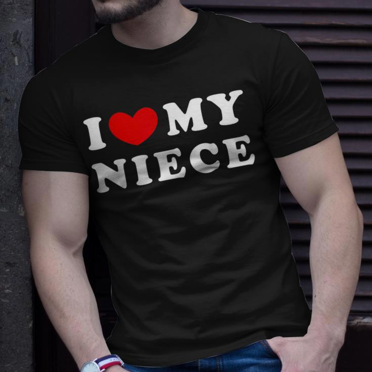 I Love My Niece I Heart My Niece Unisex T-Shirt Gifts for Him
