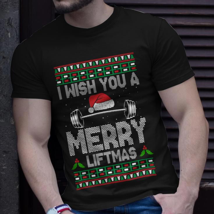 I Wish You A Merry Liftmas Fitness Trainer 1 Unisex T-Shirt Gifts for Him