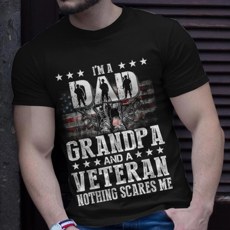 Im A Dad Grandpa Veteran Funny Grandpa Fathers Day Unisex T-Shirt Gifts for Him