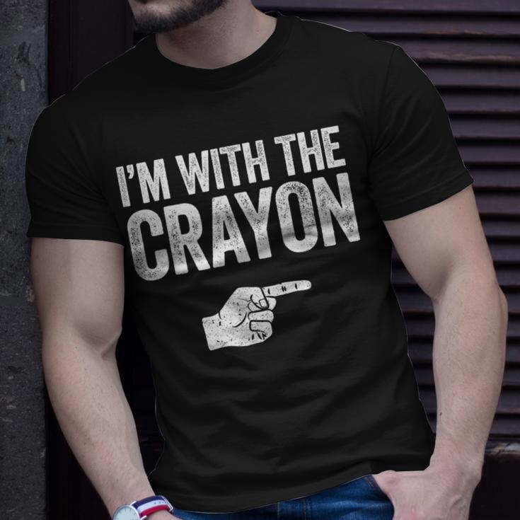I'm With The Crayon Matching Crayon Costume T-Shirt Gifts for Him