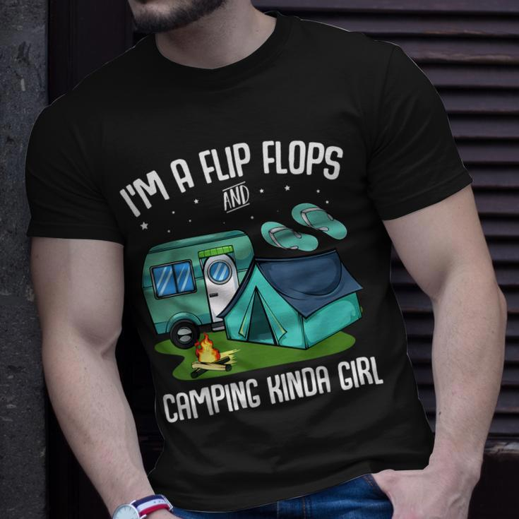 I’M Flip Flops And Camping Kinda Girl Traveling Lover Camp Unisex T-Shirt Gifts for Him