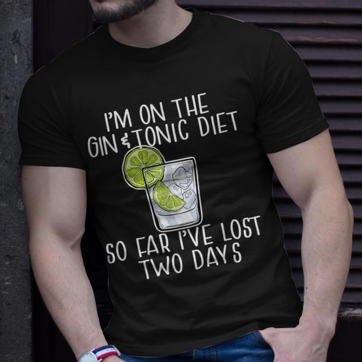I'm On The Gin & Tonic Diet I've Lost 2 Days Joke Meme T-Shirt Gifts for Him
