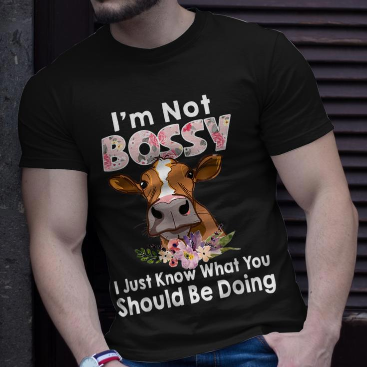 Im Not Bossy I Just Know What You Should Be Doing Cow Unisex T-Shirt Gifts for Him