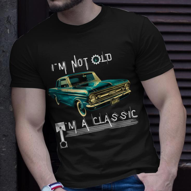 I'm Not Old I'm Classic Dad Retro Colour Vintage Muscle Car T-Shirt Gifts for Him