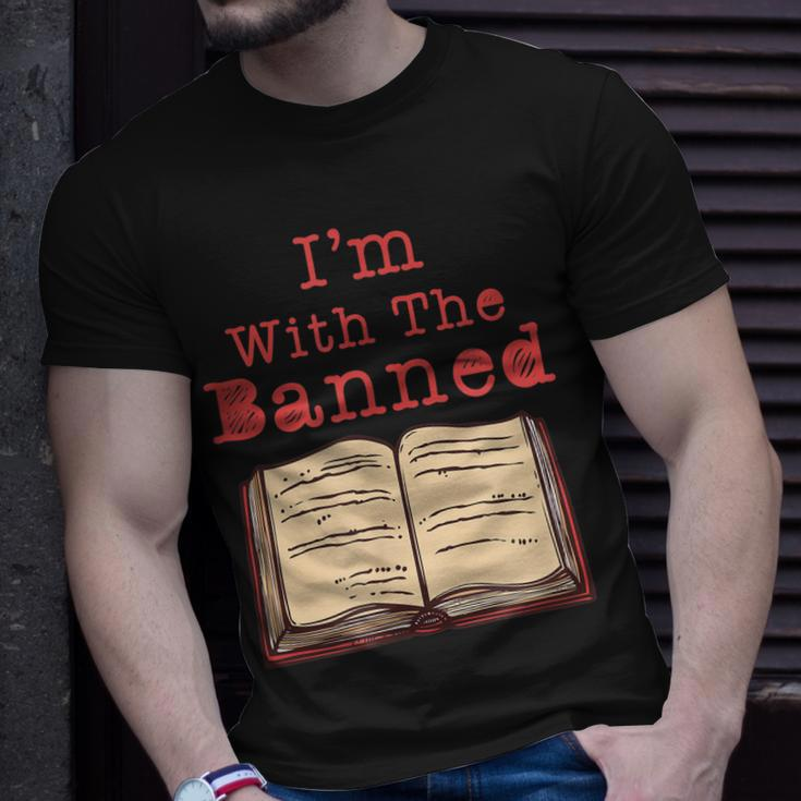 Im With The Banned Book Lovers Political Statement Apparel Unisex T-Shirt Gifts for Him