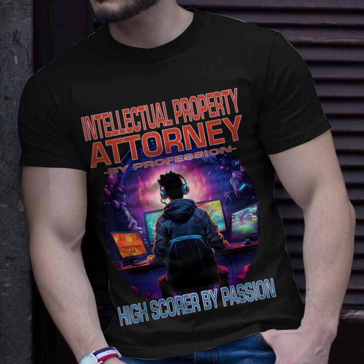 Intellectual Property Attorney Gamer Fun Pun Gaming T-Shirt Gifts for Him