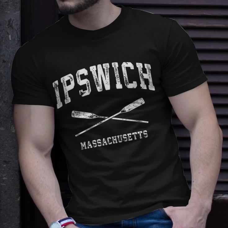Ipswich Massachusetts Vintage Nautical Crossed Oars T-Shirt Gifts for Him