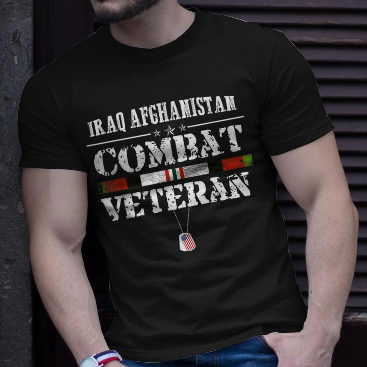 Iraq Afghanistan Combat Veteran Proud Army Military Vintage Unisex T-Shirt Gifts for Him