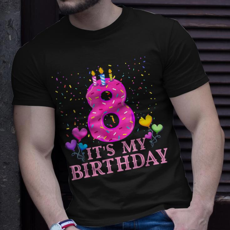 It's My 8Th Birthday Sweet Donut Happy 8 Year Old T-Shirt Gifts for Him