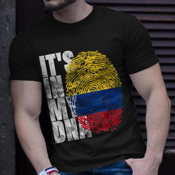It's In My Dna Colombian Proud Hispanic Colombia Flag T-Shirt Gifts for Him
