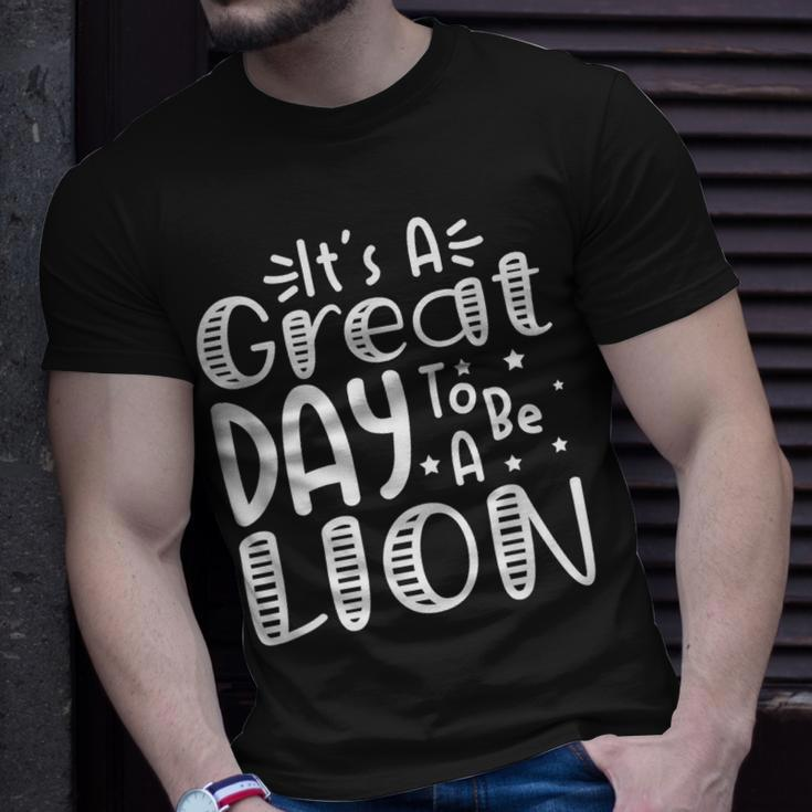 It's Great Day To Be A Lion School Quote Sport Animal Lover T-Shirt Gifts for Him