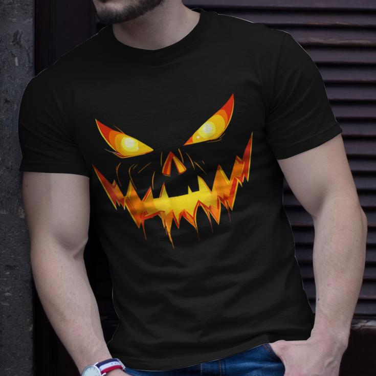 Jack O Lantern Face Pumpkin Scary Halloween Costume T-Shirt Gifts for Him
