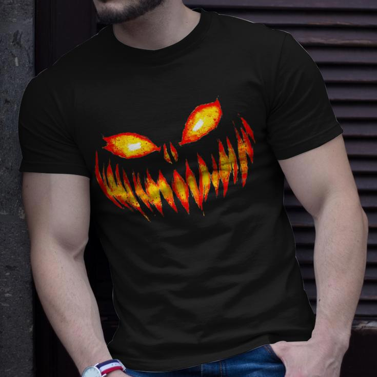 Jack O Lantern Scary Carved Pumpkin Face Halloween Costume T-Shirt Gifts for Him