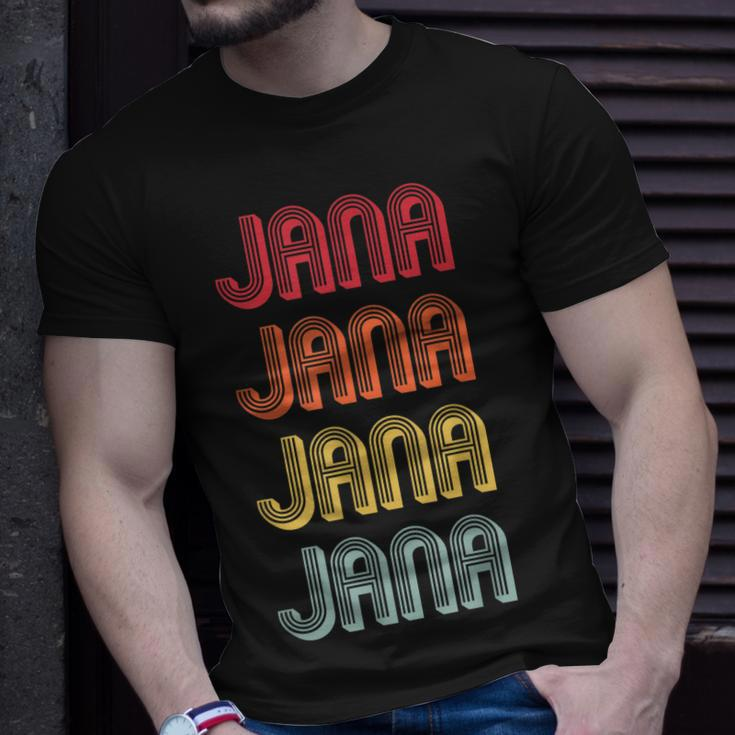 Jana Gift Name Personalized Retro Vintage 80S 90S Birthday Unisex T-Shirt Gifts for Him