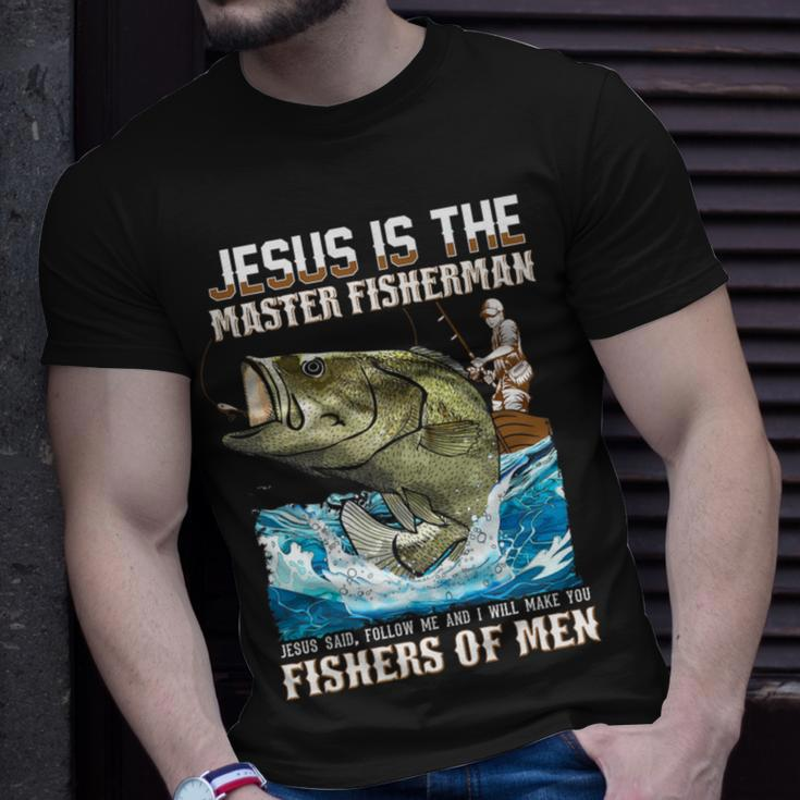 Jesus Fisher Of Bible Verse Fishing Dad Grandpa T-Shirt Gifts for Him