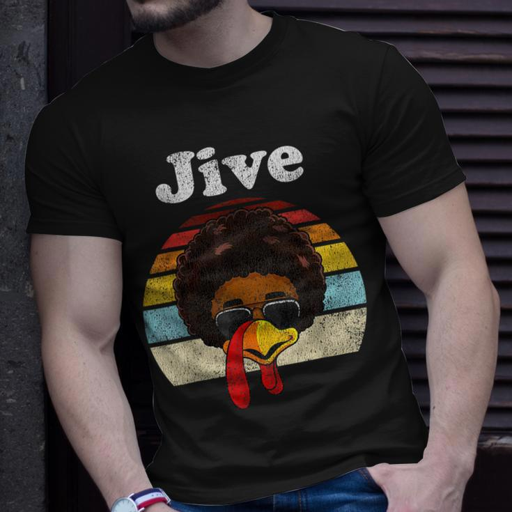Jive Thanksgiving Turkey Day Face Vintage Retro Style T-Shirt Gifts for Him