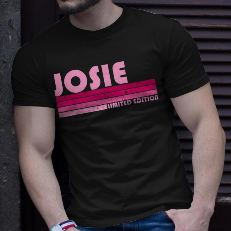 Josie Name Personalized Retro Vintage 80S 90S Birthday Unisex T-Shirt Gifts for Him