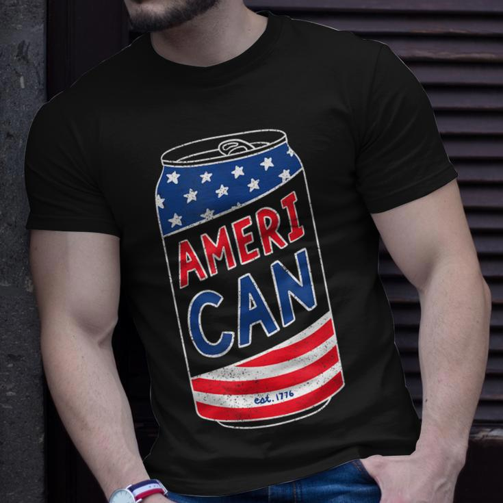 July 4Th American Beer Can Unisex T-Shirt Gifts for Him
