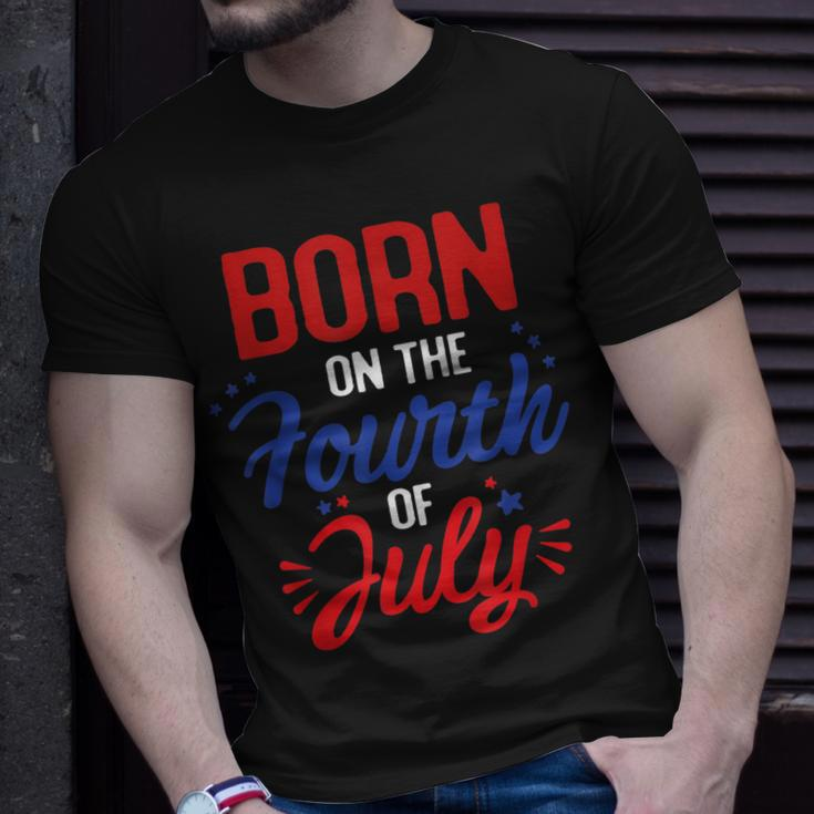 July 4Th Born Patriotic Fourth Of July Birthday Usa Flag Unisex T-Shirt Gifts for Him