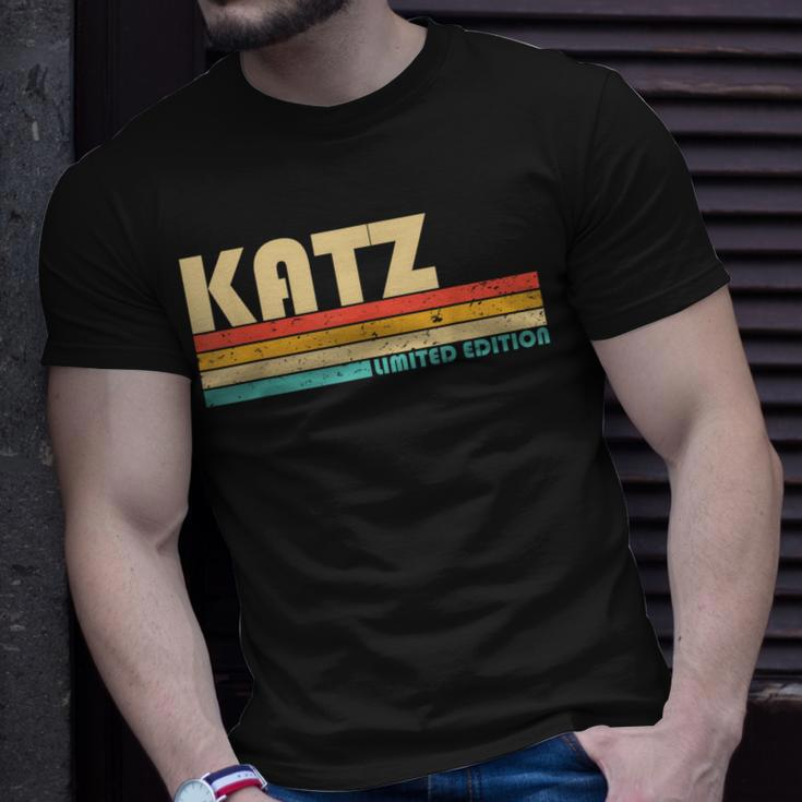 Katz Surname Funny Retro Vintage 80S 90S Birthday Reunion 90S Vintage Designs Funny Gifts Unisex T-Shirt Gifts for Him