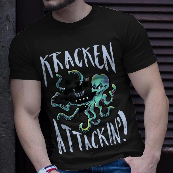 Kracken Attacking T-Shirt Gifts for Him