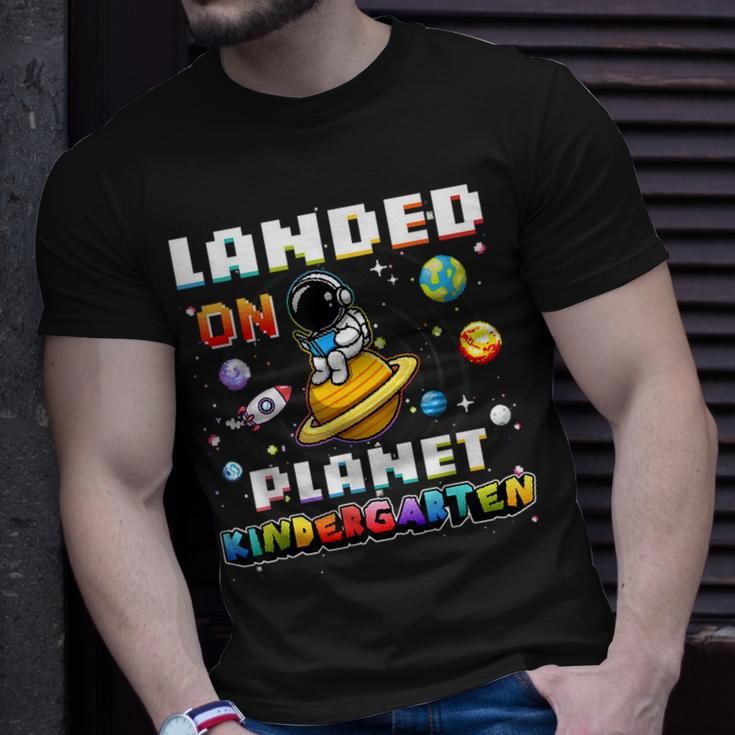 Landed On Planet Kindergarten Astronaut Gamer Space Lover T-Shirt Gifts for Him