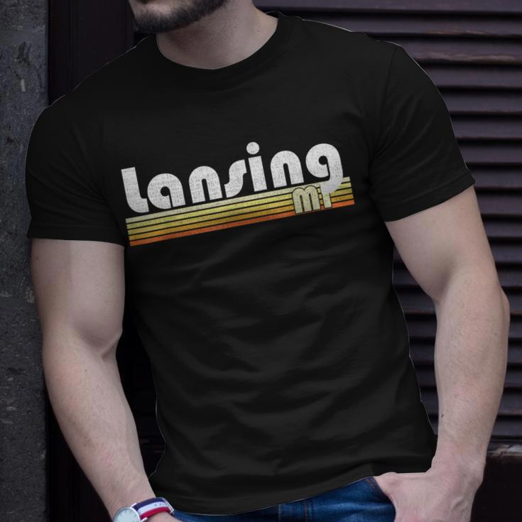 Lansing Michigan Retro Style City Vintage Pride 70S 80S Home Unisex T-Shirt Gifts for Him