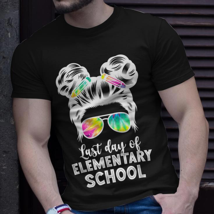 Last Day Of Elementary School Graduation Messy Buns Unisex T-Shirt Gifts for Him
