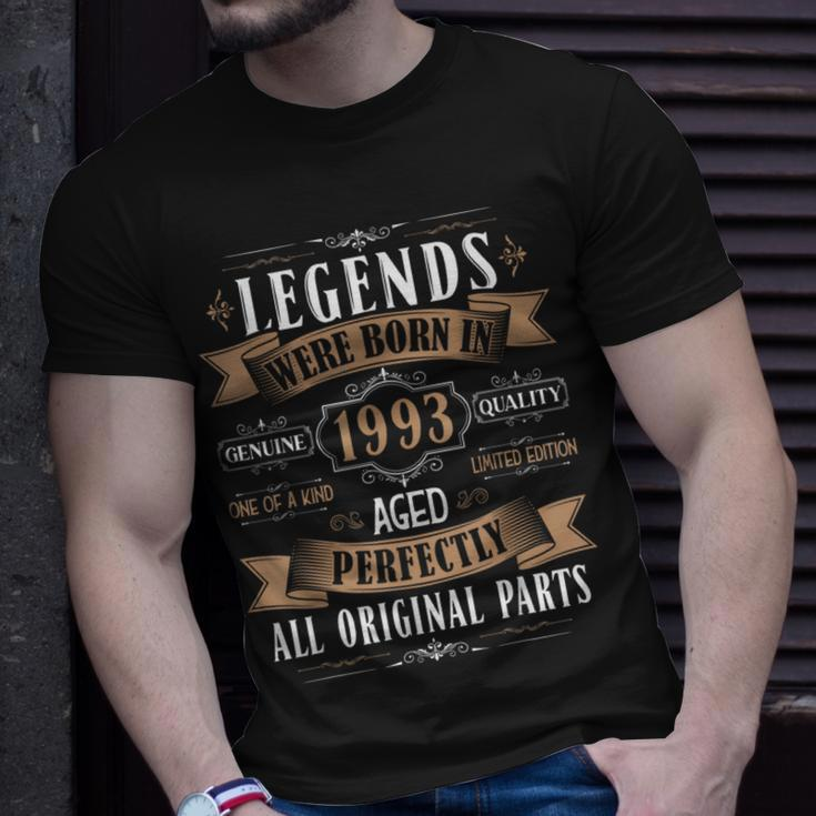 Legends Born In 1993 30Th Birthday 30 Years Old Bday Men Unisex T-Shirt Gifts for Him