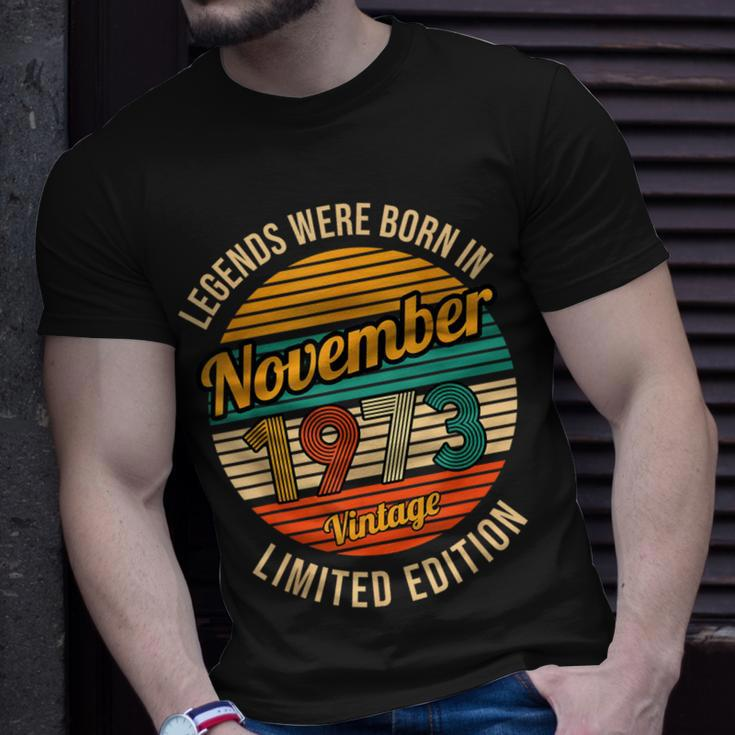 Legends Were Born In November 1973 50Th Birthday T-Shirt Gifts for Him