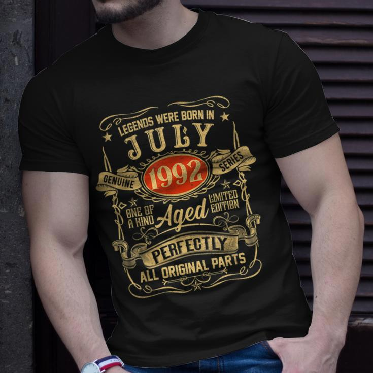 Legends Were Born In July 1992 29Th Birthday 29 Years Old Unisex T-Shirt Gifts for Him