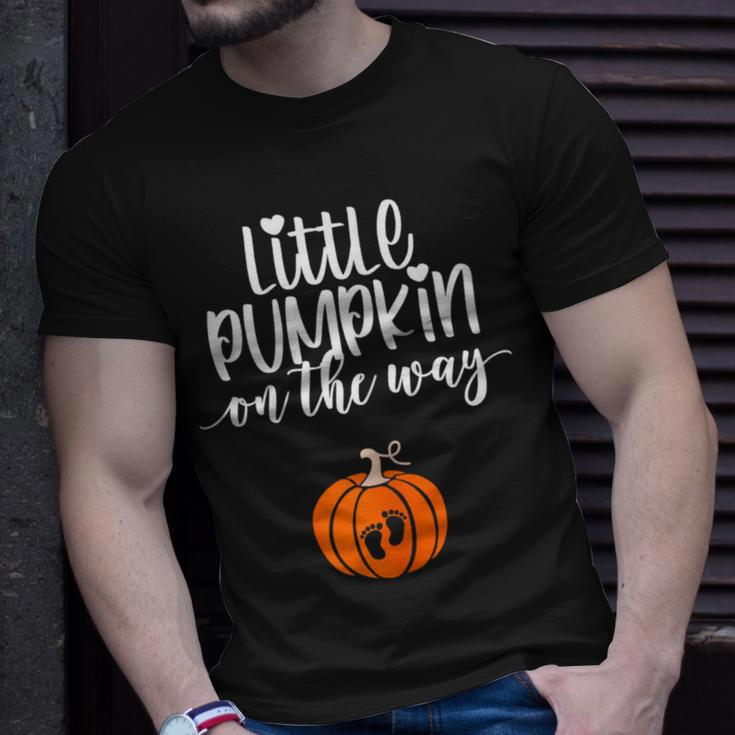 Little Pumpkin On The Way Pregnancy Announcement Pregnant T-Shirt Gifts for Him