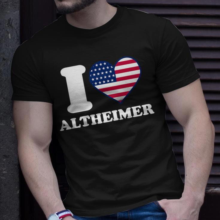 I Love Altheimer I Heart Altheimer T-Shirt Gifts for Him