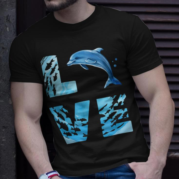 Love Bottlenose Dolphin Whale Sea Animals Marine Mammal T-Shirt Gifts for Him