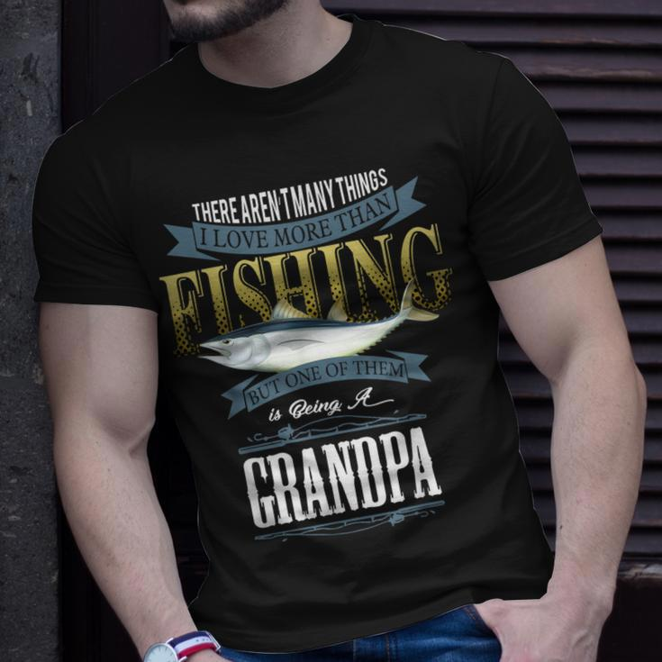 I Love More Than Fishing Being A Grandpa Fishing T-shirt Gifts for Him