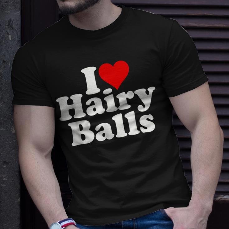 I Love Heart Hairy Balls T-Shirt Gifts for Him