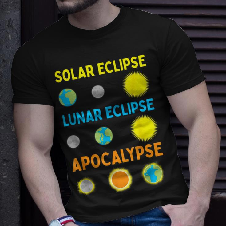 Lunar Solar Eclipse And Apocalypse Science T-Shirt Gifts for Him