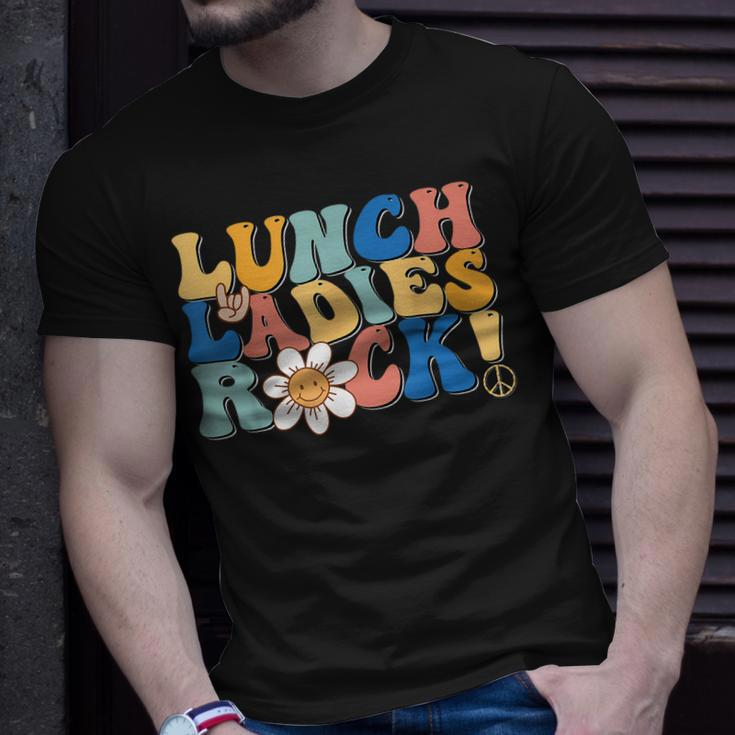 Lunch Ladies Rock Retro Lunch Ladies Squad Cafeteria Crew T-Shirt Gifts for Him