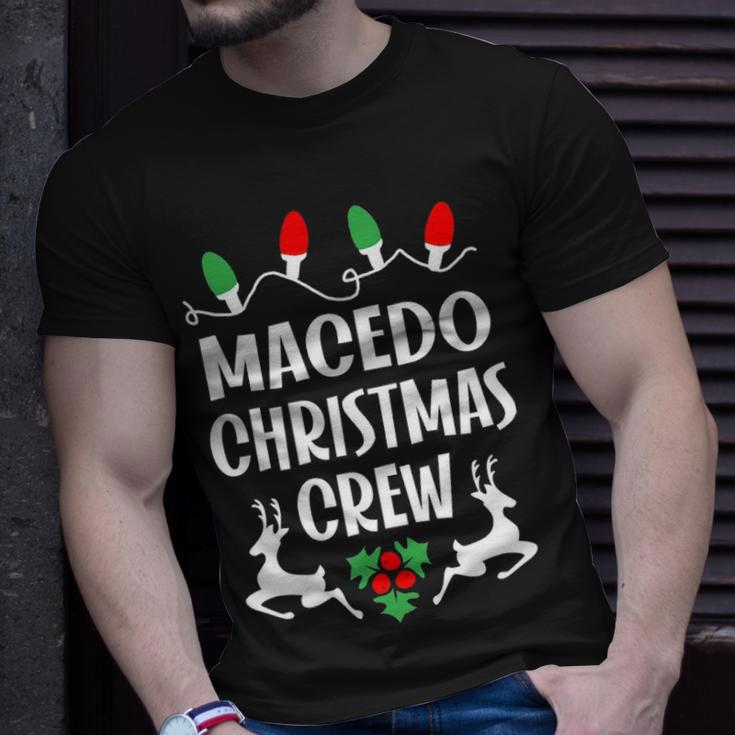 Macedo Name Gift Christmas Crew Macedo Unisex T-Shirt Gifts for Him