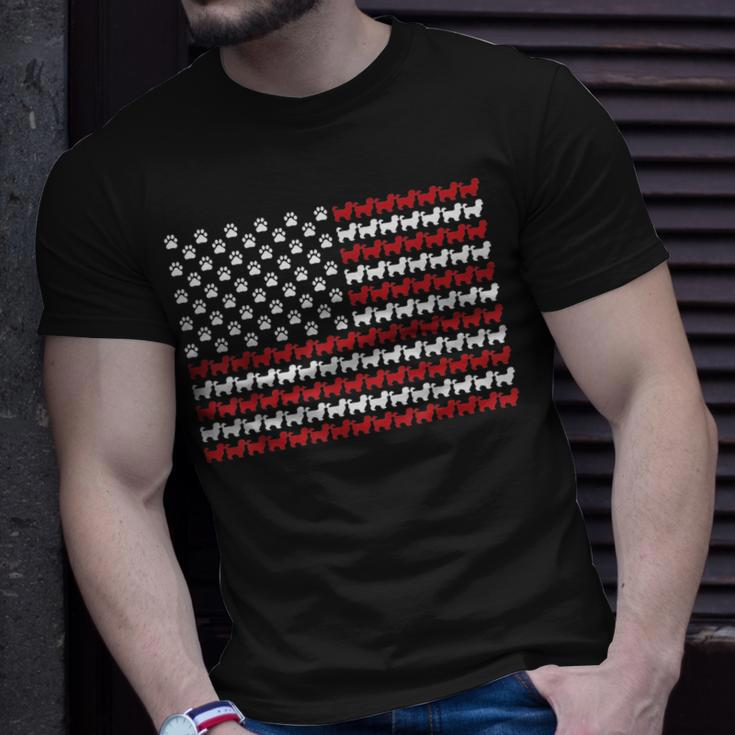 Maltipoo Dog American Flag Patriotic 4Th Of July Unisex T-Shirt Gifts for Him