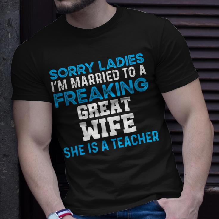 Married To A Great Teacher Husband Of A Teacher Gift For Mens Gift For Women Unisex T-Shirt Gifts for Him